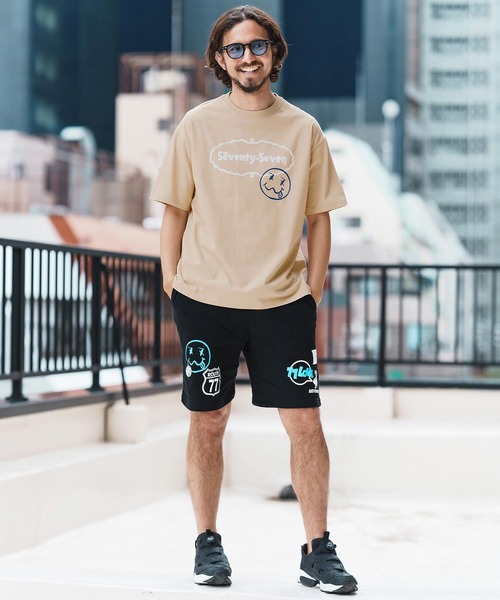 seventy seven(セブンティセブン)の「mt9668-middle onz over size S-S t-shirts(77delicious) Tシャツ(Tシャツ/カットソー・メンズ・サンドベージュ/ホワイト/ブラック・S/M/L/XL)」の11枚目の写真
