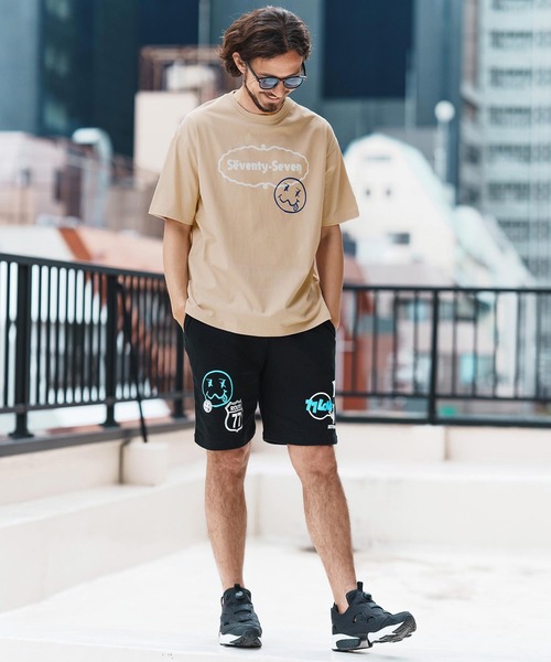 seventy seven(セブンティセブン)の「mt9668-middle onz over size S-S t-shirts(77delicious) Tシャツ(Tシャツ/カットソー・メンズ・サンドベージュ/ホワイト/ブラック・S/M/L/XL)」の12枚目の写真
