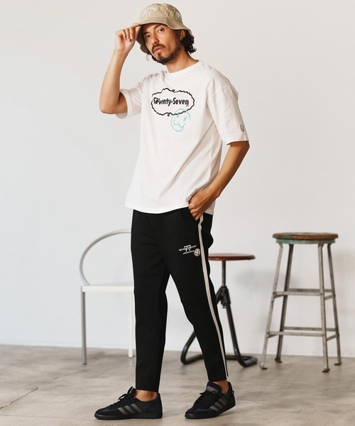 seventy seven(セブンティセブン)の「mt9668-middle onz over size S-S t-shirts(77delicious) Tシャツ(Tシャツ/カットソー・メンズ・サンドベージュ/ホワイト/ブラック・S/M/L/XL)」の16枚目の写真