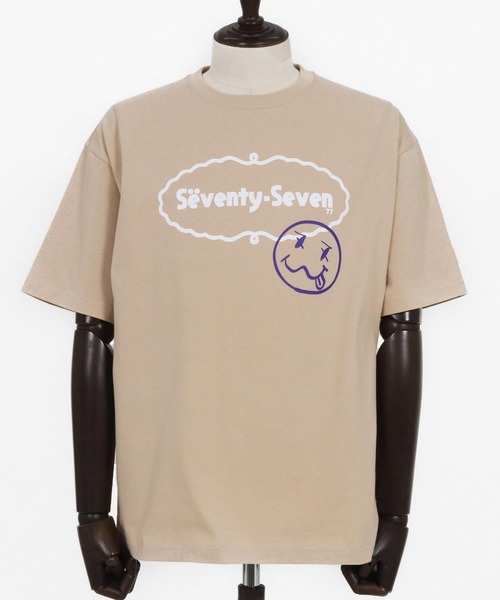 seventy seven(セブンティセブン)の「mt9668-middle onz over size S-S t-shirts(77delicious) Tシャツ(Tシャツ/カットソー・メンズ・サンドベージュ/ホワイト/ブラック・S/M/L/XL)」の19枚目の写真