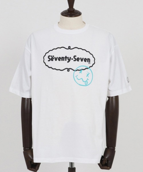 seventy seven(セブンティセブン)の「mt9668-middle onz over size S-S t-shirts(77delicious) Tシャツ(Tシャツ/カットソー・メンズ・サンドベージュ/ホワイト/ブラック・S/M/L/XL)」の20枚目の写真
