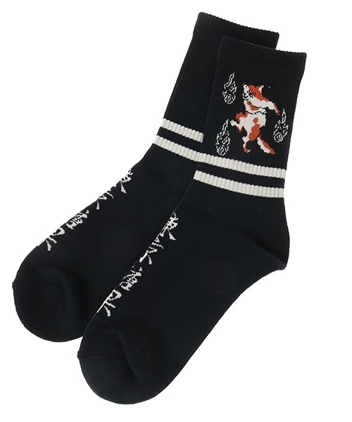 Candy Stripper（キャンディストリッパー）の「PHANTOM CATS RIB ソックス（ソックス/靴下・レディース・ボルドー/オレンジ/ブラック・FREE）」の4枚目の写真