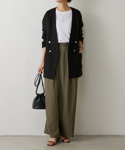 BEARDSLEY(ビアズリー)の「《MODERN WEAVING》レザードラム巾着(トートバッグ・レディース・ブラック/ブルー・FREE)」の5枚目の写真