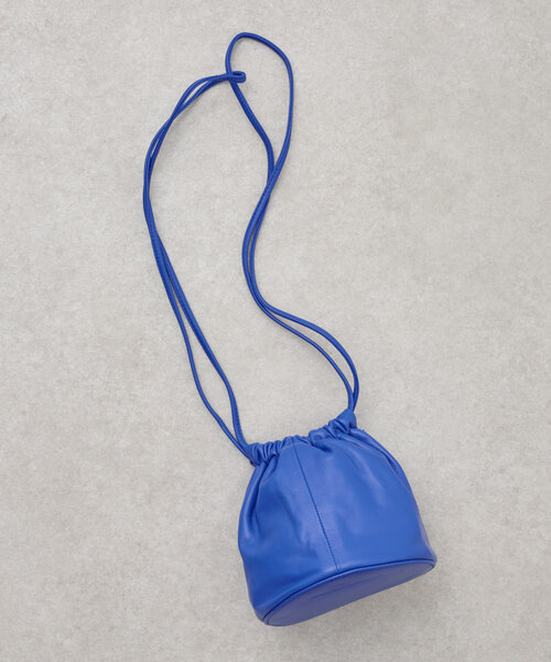 BEARDSLEY(ビアズリー)の「《MODERN WEAVING》レザードラム巾着(トートバッグ・レディース・ブラック/ブルー・FREE)」の6枚目の写真