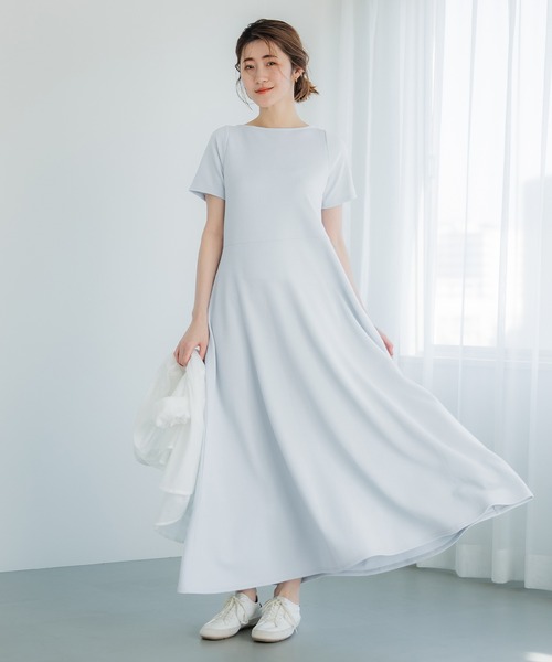 coca（coca）（コカ）の「【WEB限定セール】エンボス切り替えワンピース（ワンピース・レディース・ブラック/ライトブルー・S/M/L）」の7枚目の写真