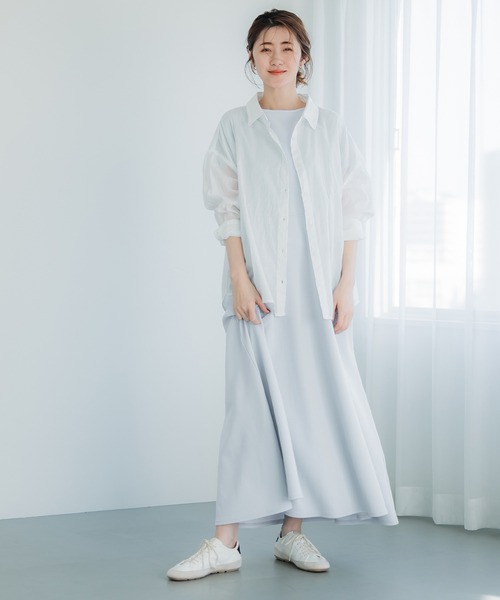 coca（coca）（コカ）の「【WEB限定セール】エンボス切り替えワンピース（ワンピース・レディース・ブラック/ライトブルー・S/M/L）」の9枚目の写真