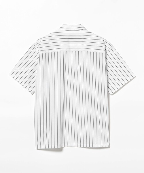 B:MING by BEAMS（ビーミングバイビームス）の「吸水速乾 ストライプ オープンカラー シャツ（シャツ/ブラウス・メンズ・サックスブルー/オフホワイト・S/M/L/XL）」の6枚目の写真