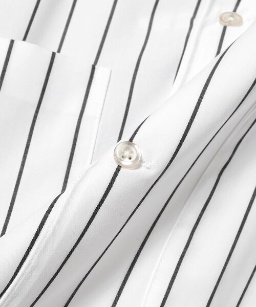 B:MING by BEAMS（ビーミングバイビームス）の「吸水速乾 ストライプ オープンカラー シャツ（シャツ/ブラウス・メンズ・サックスブルー/オフホワイト・S/M/L/XL）」の7枚目の写真