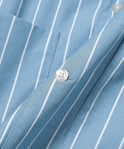 B:MING by BEAMS（ビーミングバイビームス）の「吸水速乾 ストライプ オープンカラー シャツ（シャツ/ブラウス・メンズ・サックスブルー/オフホワイト・S/M/L/XL）」の12枚目の写真
