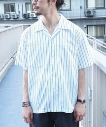 B:MING by BEAMS | 吸水速乾 ストライプ オープンカラー シャツ(シャツ/ブラウス)