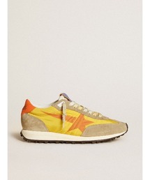 GOLDEN GOOSE | Marathon レディース ナイロンアッパー（イエロー）＆オレンジスター(スニーカー)