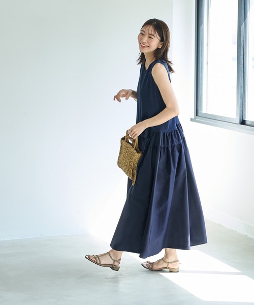 Style Deli ネイビーワンピース Style Deli ネイビー 長袖 ひざ丈ワンピース新品タグ付き - メルカリ