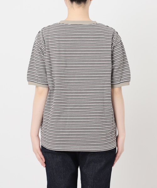 チェックアンドストライプ　Tシャツ　ピンク CHECK＆STRIPE / CHECK&STRIPEオリジナルストライプ