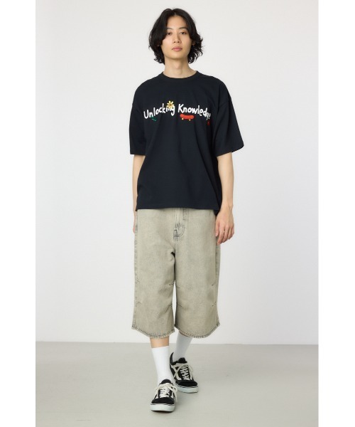 RODEO CROWNS WIDE BOWL(ロデオクラウンズワイドボウル)の「ドローイングTシャツ(Tシャツ/カットソー・メンズ・ホワイト/ブラック/パープル・MEDIUM/LARGE)」の8枚目の写真