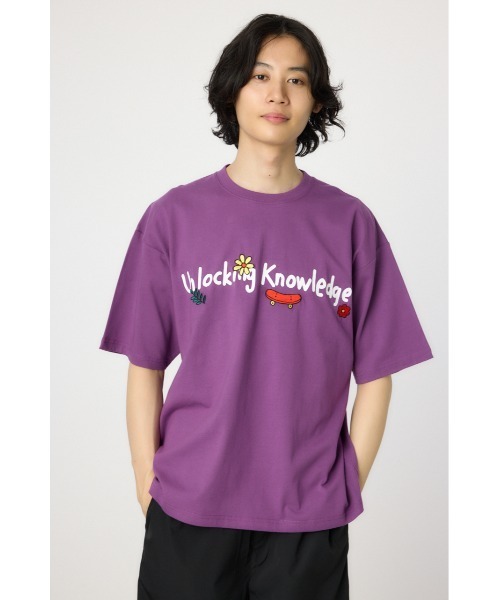 RODEO CROWNS WIDE BOWL(ロデオクラウンズワイドボウル)の「ドローイングTシャツ(Tシャツ/カットソー・メンズ・ホワイト/ブラック/パープル・MEDIUM/LARGE)」の11枚目の写真