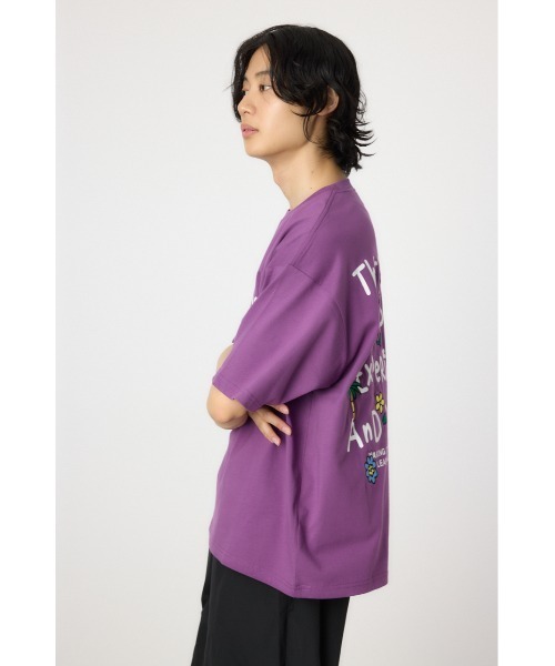 RODEO CROWNS WIDE BOWL(ロデオクラウンズワイドボウル)の「ドローイングTシャツ(Tシャツ/カットソー・メンズ・ホワイト/ブラック/パープル・MEDIUM/LARGE)」の12枚目の写真