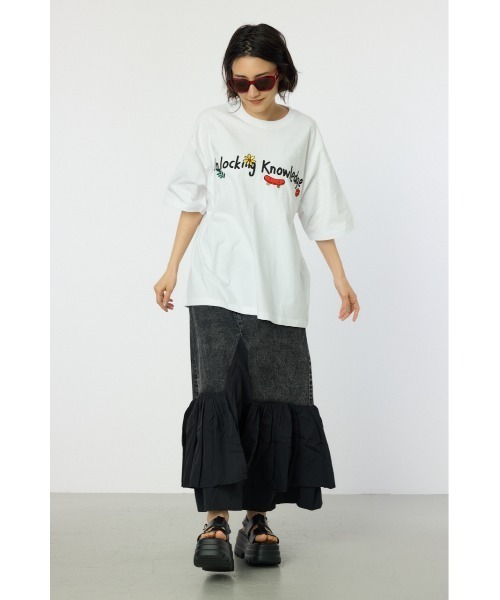 RODEO CROWNS WIDE BOWL(ロデオクラウンズワイドボウル)の「ドローイングTシャツ(Tシャツ/カットソー・メンズ・ホワイト/ブラック/パープル・MEDIUM/LARGE)」の20枚目の写真