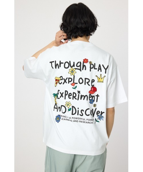 RODEO CROWNS WIDE BOWL(ロデオクラウンズワイドボウル)の「ドローイングTシャツ(Tシャツ/カットソー・メンズ・ホワイト/ブラック/パープル・MEDIUM/LARGE)」の22枚目の写真