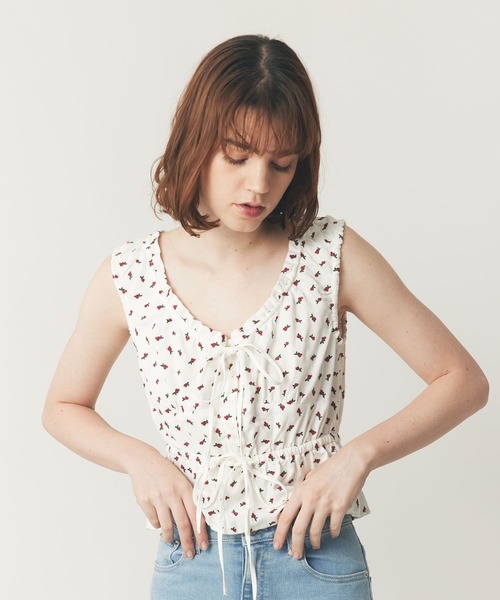 DEICY（デイシー）の「リトルチェリーブラウス（シャツ/ブラウス・レディース・オフホワイト/ネイビー/ピンク・FREE）」の17枚目の写真