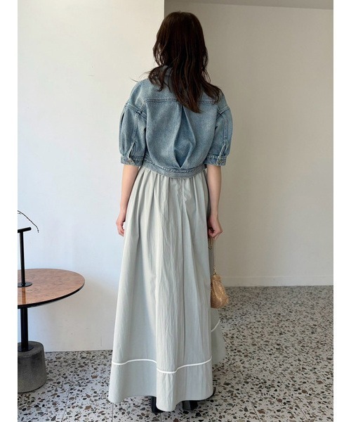 LILY BROWN（リリーブラウン）の「【WEB限定カラー】【WEB限定00サイズ】ニットビスチェ切り替えワンピース/ハンドウォッシャブル（ワンピース・レディース・ミント/その他/ライトブルー/グレー・FREE/00）」の16枚目の写真