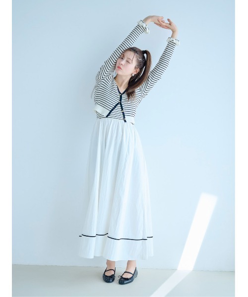 LILY BROWNニットビスチェ切り替えワンピース/ハンドウォッシャブル セール】【WEB限定カラー】【WEB限定00サイズ】ニットビスチェ