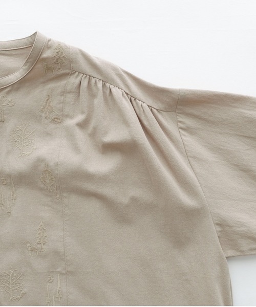 オオカミとフクロウ（オオカミとフクロウ）の「フクロウと今宵の仲間達と（ワンピース・レディース・チャコールグレー/ベージュ・FREE）」の12枚目の写真