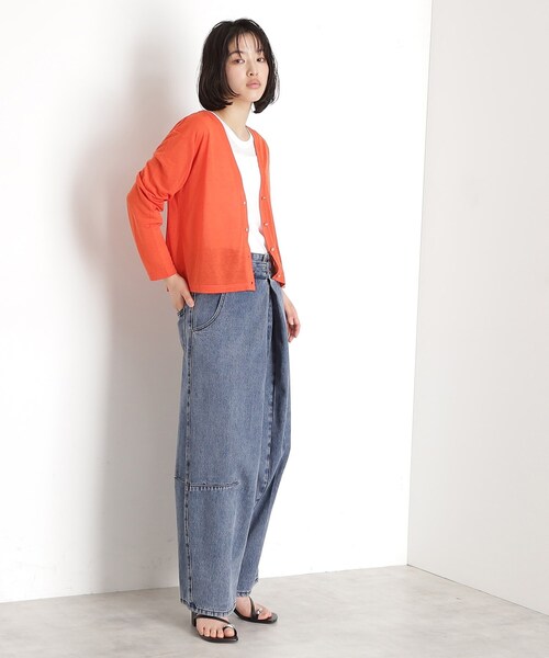 THE SHOP TK （ザ ショップ ティーケー ）の「シアーカーデ＆タンクトップ【セットアイテム/洗える】（カーディガン/ボレロ・レディース・オフホワイト/ブラック/オレンジ/ブルー系その他・12/13）」の11枚目の写真