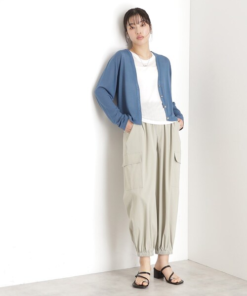 THE SHOP TK （ザ ショップ ティーケー ）の「シアーカーデ＆タンクトップ【セットアイテム/洗える】（カーディガン/ボレロ・レディース・オフホワイト/ブラック/オレンジ/ブルー系その他・12/13）」の16枚目の写真