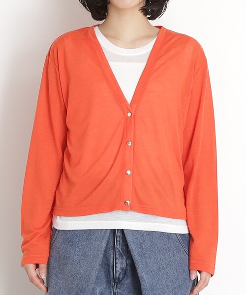 THE SHOP TK （ザ ショップ ティーケー ）の「シアーカーデ＆タンクトップ【セットアイテム/洗える】（カーディガン/ボレロ・レディース・オフホワイト/ブラック/オレンジ/ブルー系その他・12/13）」の19枚目の写真