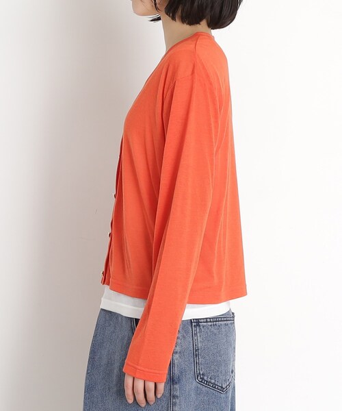 THE SHOP TK （ザ ショップ ティーケー ）の「シアーカーデ＆タンクトップ【セットアイテム/洗える】（カーディガン/ボレロ・レディース・オフホワイト/ブラック/オレンジ/ブルー系その他・12/13）」の20枚目の写真