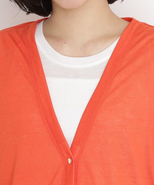 THE SHOP TK （ザ ショップ ティーケー ）の「シアーカーデ＆タンクトップ【セットアイテム/洗える】（カーディガン/ボレロ・レディース・オフホワイト/ブラック/オレンジ/ブルー系その他・12/13）」の22枚目の写真