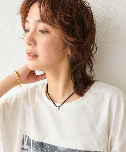 RIVE DROITE（リヴドロワ）の「【モードな印象に】ブラックビーズワントップネックレス（ネックレス・レディース・ブラック・FREE）」の3枚目の写真