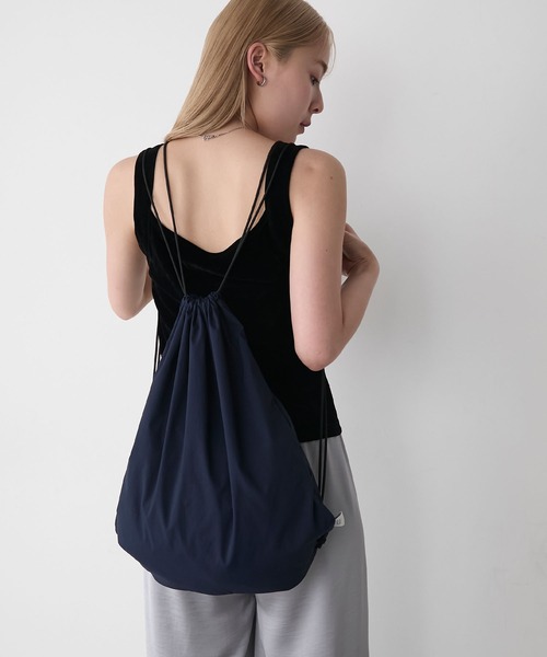 forksy.(フォルクシー)の「【 RIKA × forksy. 】リップストップナイロン ナップサック(バックパック/リュック・レディース・ベージュ/ネイビー/チャコールグレー・FREE)」の18枚目の写真