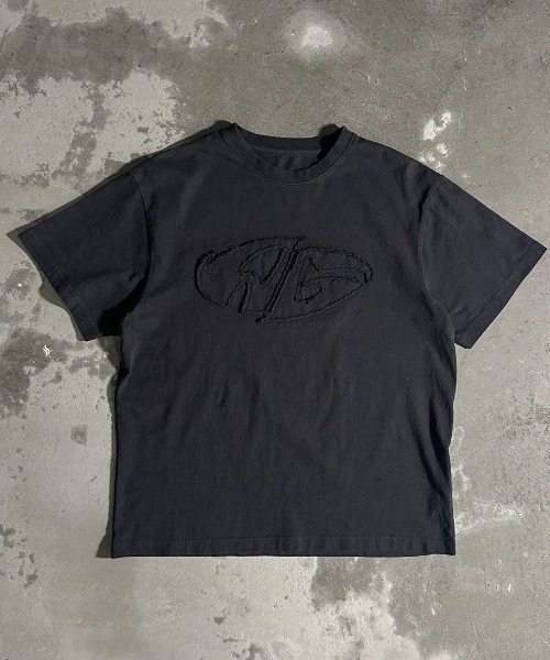 A'GEM/9 × .kom 『A'gem/エージェム』加工ｱｯﾌﾟﾘｹ半袖Tシャツ A'gem│A