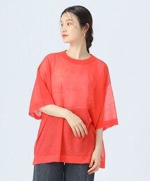 シアー」に該当するトップス（レッド/赤色系）ファッション通販