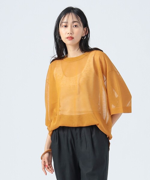 専用✧新品✧おまとめ3点 セール】麻混 シアー ニットTシャツ（Tシャツ/カットソー