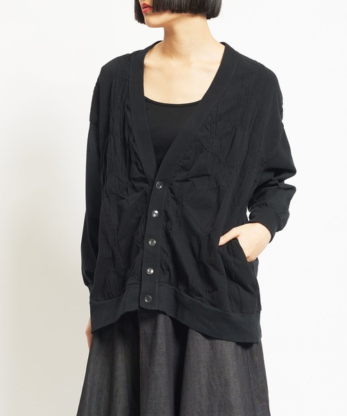 gomme(ゴム)の「リンクスバイオリン シンプルカーディガン(カーディガン/ボレロ・レディース・グレー/ブラック・MEDIUM)」の2枚目の写真
