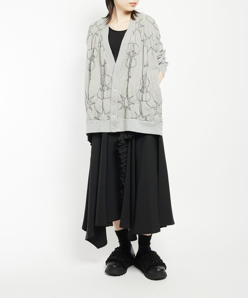 gomme(ゴム)の「リンクスバイオリン シンプルカーディガン(カーディガン/ボレロ・レディース・グレー/ブラック・MEDIUM)」の3枚目の写真