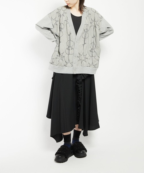 gomme(ゴム)の「リンクスバイオリン シンプルカーディガン(カーディガン/ボレロ・レディース・グレー/ブラック・MEDIUM)」の4枚目の写真