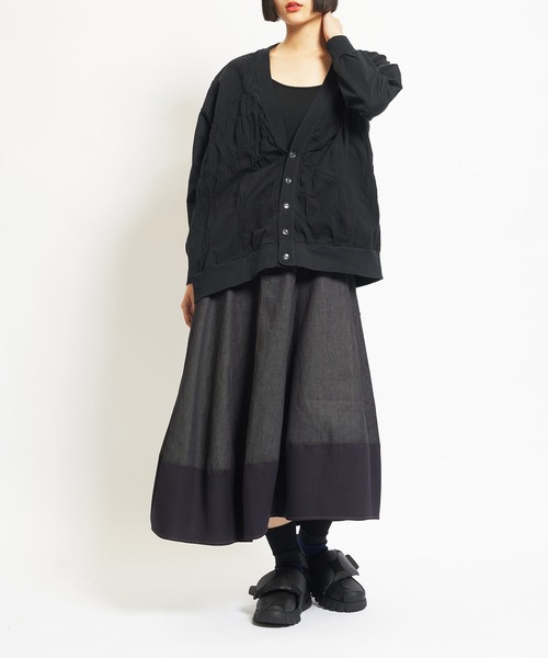 gomme(ゴム)の「リンクスバイオリン シンプルカーディガン(カーディガン/ボレロ・レディース・グレー/ブラック・MEDIUM)」の6枚目の写真