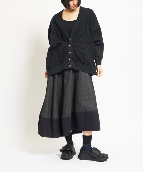 gomme(ゴム)の「リンクスバイオリン シンプルカーディガン(カーディガン/ボレロ・レディース・グレー/ブラック・MEDIUM)」の7枚目の写真