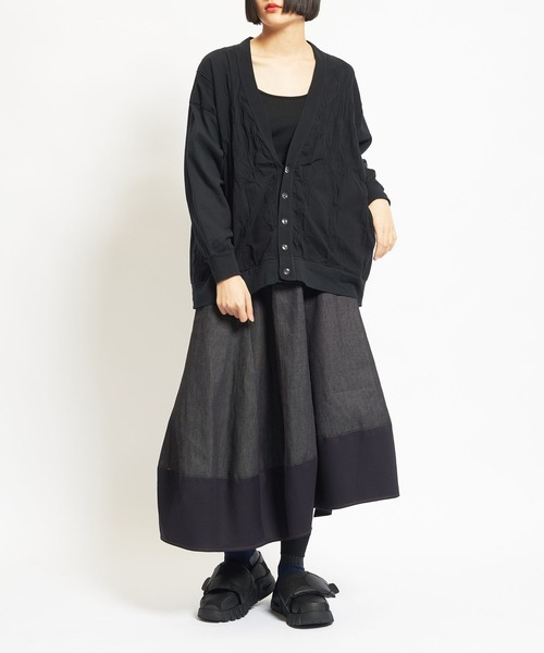 gomme(ゴム)の「リンクスバイオリン シンプルカーディガン(カーディガン/ボレロ・レディース・グレー/ブラック・MEDIUM)」の9枚目の写真