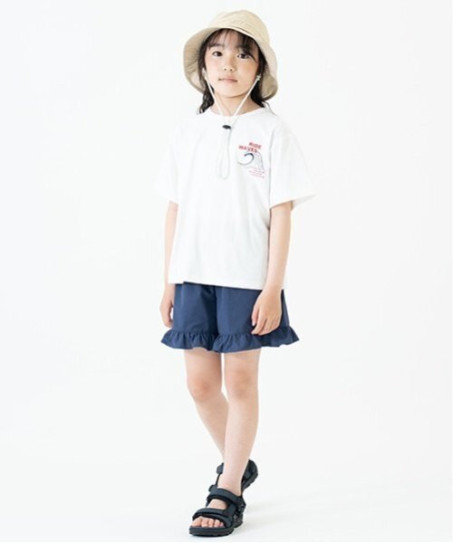 and D. petit main（アンドディープティマイン）の「【水陸両用】アソートSUMMERプリント半T（Tシャツ/カットソー・キッズ・ホワイト/サーモンピンク/ターコイズブルー/サックスブルー・140cm/150cm/90cm/100cm/110cm/120cm/130cm）」の16枚目の写真