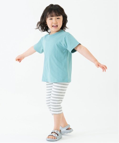 and D. petit main（アンドディープティマイン）の「【水陸両用】アソートSUMMERプリント半T（Tシャツ/カットソー・キッズ・ホワイト/サーモンピンク/ターコイズブルー/サックスブルー・140cm/150cm/90cm/100cm/110cm/120cm/130cm）」の17枚目の写真