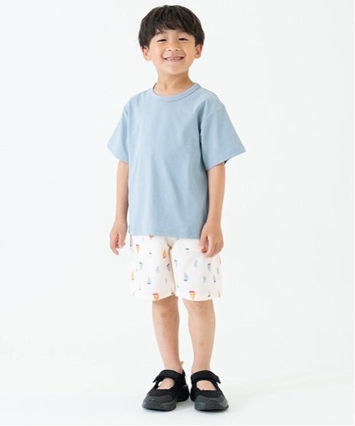 and D. petit main（アンドディープティマイン）の「【水陸両用】アソートSUMMERプリント半T（Tシャツ/カットソー・キッズ・ホワイト/サーモンピンク/ターコイズブルー/サックスブルー・140cm/150cm/90cm/100cm/110cm/120cm/130cm）」の19枚目の写真