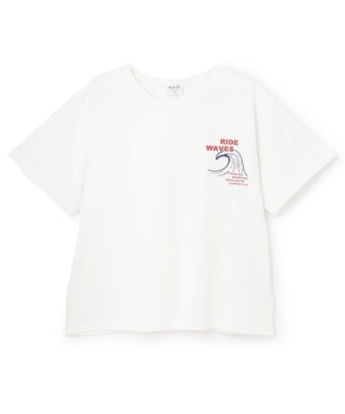 and D. petit main（アンドディープティマイン）の「【水陸両用】アソートSUMMERプリント半T（Tシャツ/カットソー・キッズ・ホワイト/サーモンピンク/ターコイズブルー/サックスブルー・140cm/150cm/90cm/100cm/110cm/120cm/130cm）」の8枚目の写真