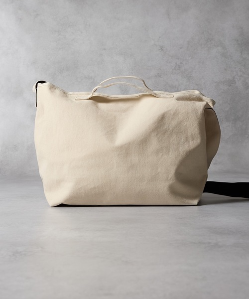 CANVAS 2WAY HANDLE FLAP SHOULDER BAG / LARGE / コットン