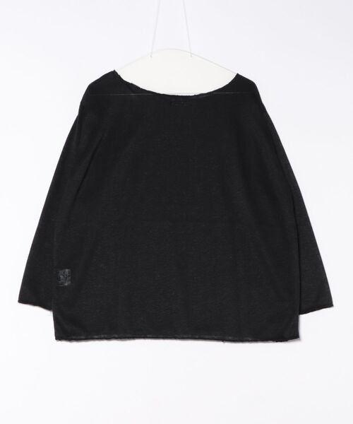 Never mind the XU / Chikashitsu+（ネバーマインド ザ エックスユー / チカシツプラス）の「【nmtc+】see through lettering long sleeve tee / 【エヌエムティーシープラス】シースルーレタリングプリント長袖Tシャツ（Tシャツ/カットソー・メンズ・ホワイト/ブラック/ベージュ・ONE SIZE）」の6枚目の写真