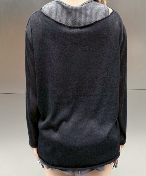 chi-miさま nmtc+】see through lettering long sleeve tee（Tシャツ