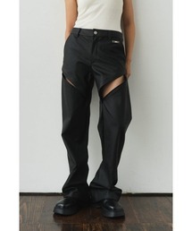 2way cut leather pants